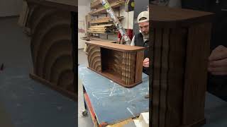 Bourbon cabinet with engraved rippled pattern woodworking cncwoodworking maker [upl. by Eileen171]