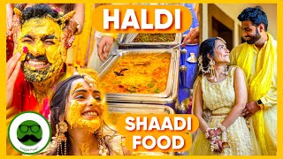 Veggie Paaji Haldi Khana  Shaadi Food [upl. by Sinnal]