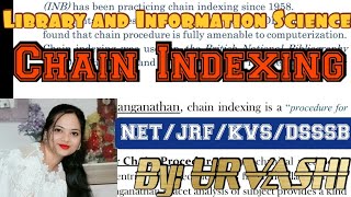 Chain Indexing  Rangnathan chain indexing [upl. by Eiznekcam]