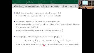 Optimal consumption under lossaverse multiplicative habitformation preferences [upl. by Perdita]