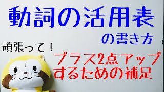 【国語文法】（17）動詞の活用表の書き方（概要欄で補足の解説をしています。読まなくても大丈夫です。） [upl. by Theda]