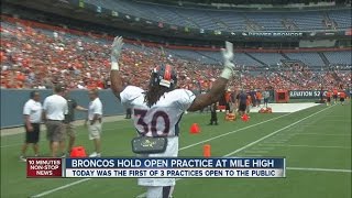 Denver Broncos hold open practice at Mile High [upl. by Aihsak841]