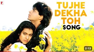 Tujhe Dekha Toh Song  Dilwale Dulhania Le Jayenge  Shah Rukh Khan Kajol  Kumar Sanu Lata  DDLJ [upl. by Abramo]