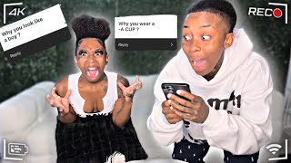 MAKING UP FAKE DISRESPECTFUL QUESTIONS Prank On GIRLFRIEND😳  SHES MAD [upl. by Henden]