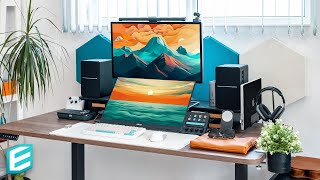 Office Desk Setup Tour 2023  Dual Monitor Stack [upl. by Conrade]