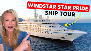 Windstar Star Pride Cruise Ship Tour amp Review  Food Cabins amp More [upl. by Atinid]