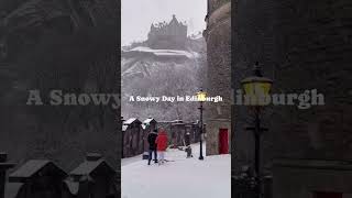 scotland edinburgh winter snow [upl. by Sinnal673]