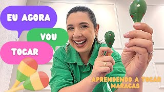 🎼MÚSICA PARA APRENDER A TOCAR MARACASmúsica educativa infantil tocando chocalhos professora ensina [upl. by Ennoved18]