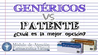 Genéricos vs Patente ¿Cuál es la mejor Opción  MAFV  QFB UAN [upl. by Herwig]