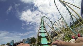 Kraken at SeaWorld Orlando Roller Coaster FULL 60fps Front Row POV 2016 GoPro Version [upl. by Denn20]