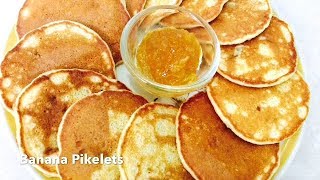 BANANA PIKELETS Recipe  a MUST try Teatime healthy snack [upl. by Annaiel]