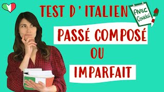 🇮🇹Passé composé Imparfait ou plusque parfait Test conjugaison italien [upl. by Tade]