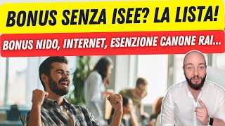 BONUS 2024 SENZA ISEE Ecco tutta la lista [upl. by Lundin]