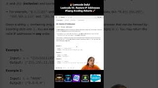 🔥 Leetcode Daily Leetcode 93 Restore IP Addresses  Python faang coding shorts 🚀 [upl. by Thetisa67]