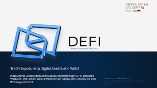 Defi Technologies IncValour Inc OTCQB DEFTF  CBOE CA DEFI Virtual Investor Conferences [upl. by Ilarrold]