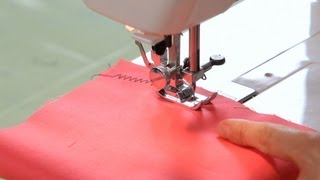 How to Make a Zigzag Stitch  Sewing Machine [upl. by Grantham]