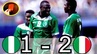 Nigeria vs Italy World Cup 1994 Rd 16thNigeria vs Italy All Goals amp Highlights [upl. by Acinoreb680]