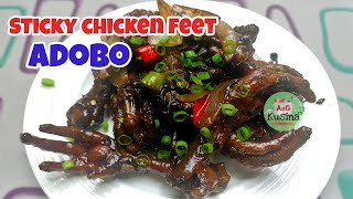 Sticky Chicken Feet Adobo  Adidas  Easy Tipid Quick amp Yummy Recipe [upl. by Burack]