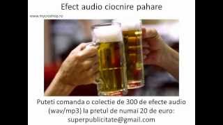 Glasses clinking sound effect  Efect audio ciocnire pahare [upl. by Allegra]