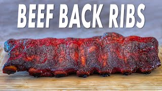 Incredibly JUICY Beef Back Ribs Smoked Without Wrapping On The Lone Star Grillz Offset [upl. by Charmane]