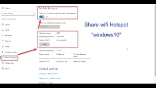 วิธีแชร์ Wifi Hotspot บน windows 10 ได้ง่าย ๆ โดยไม่ต้องติดตั้งโปรแกรม ไม่ต้อง run script [upl. by Millburn679]