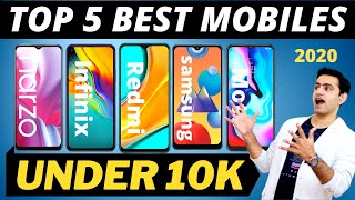 Best Mobile Under 10000  Top 5 Best Smartphones Under 10k  Latest 2020  Camera  Battery  Gaming [upl. by Fari]