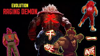 EVOLUTION of AKUMA Raging Demon 😳  RAGING Demon COMBO’S amp SETUPS 🔥  SF Alpha  Street Fighter 6 [upl. by Hodge950]