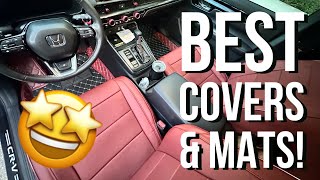 HONDA CRV SEAT COVERS amp FLOOR MATS 2023 2024  BEST FIT AND LOOK DON’T BUY ANYTHING ELSE [upl. by Nivak873]