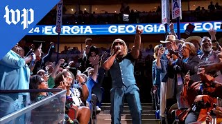 Lil Jon makes surprise appearance during DNC roll call [upl. by Leasia]