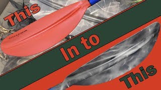 How to Camouflage Kayak Paddles with Spray Paint [upl. by Natalya]