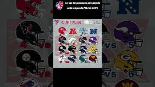 ¡La tabla de posiciones de la NFL tras 13 semanas nfl football nflespanol nflenespañol [upl. by Cud]