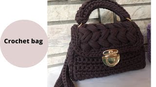 Crochet bag with tshirt yarn [upl. by Lotson]