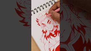 Drawing Rengoku  Demon Slayer drawing demonslayerdrawing anime rengoku rengokuedit [upl. by Urissa]