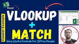 Vlookup with Match Formula in Excel with Easy Example  Business Excel [upl. by Tynan840]