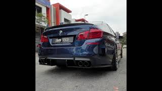 BMW 550i exhaust sound muffler delete and stock engine [upl. by Iyre]