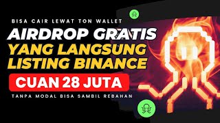 Gilaaaaaa  Garap Airdop Gratis Yang Langsung Listing Binance [upl. by Goldy]