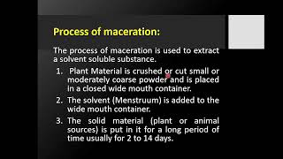 maceration process  maceration method of plant extraction [upl. by Neroled]