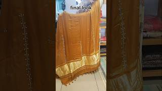 New look Model saree Kundan 👀 work ke sath sewing tips and tricks ✨shorts saree youtubeshorts [upl. by Ednalrym]