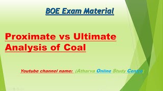 Coal Proximate Vs Ultimate Analysis differenceBOEExam500subs paperlabtesting coal india [upl. by Latsyk834]