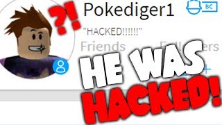 HACKING POKEDIGER1S ROBLOX ACCOUNT I GOT CAUGHT [upl. by Elish]