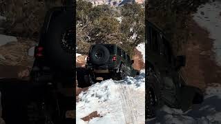 392 Wrangler sliding down Top of the World in Moab [upl. by Ferdy530]