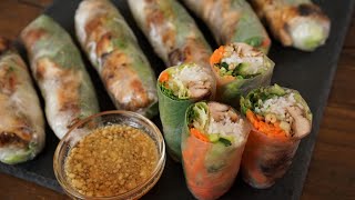 Lemongrass Chicken Spring Rolls a real delight rich in fragrances  Morgane Recipes [upl. by Allanson]