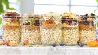 5 Instant Oatmeal Recipes  MakeAhead Breakfasts [upl. by Kjersti]