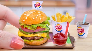 Satisfying Miniature Making Realistic Burger King Recipe Idea 🍔 Mini Yummy Cook Homemade Fast Food [upl. by Petie720]