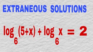 What is Extraneous Solution  Solving Logarithmic Equations [upl. by Gary520]