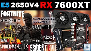 E5 2650 v4  RX 7600 XT  Testes em Games [upl. by Simara]