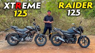 2024 Hero Xtreme 125R vs TVS Raider 125cc Comparison amp Review  Which One Should You Buy [upl. by Oinotna]