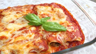 cannelloni ripieni di carne Top كانيلوني باللحم المفروم الوصفة الاصلية [upl. by Erik]