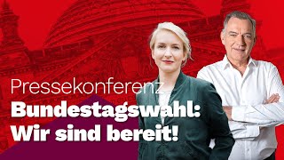 Wir sind bereit Pressekonferenz mit Ines Schwerdtner und Jan van Aken [upl. by Cele]