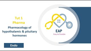 Tut 1  Pharma  Pharmacology of hypothalamic amp pituitary hormones  Endo 42 [upl. by Nica]